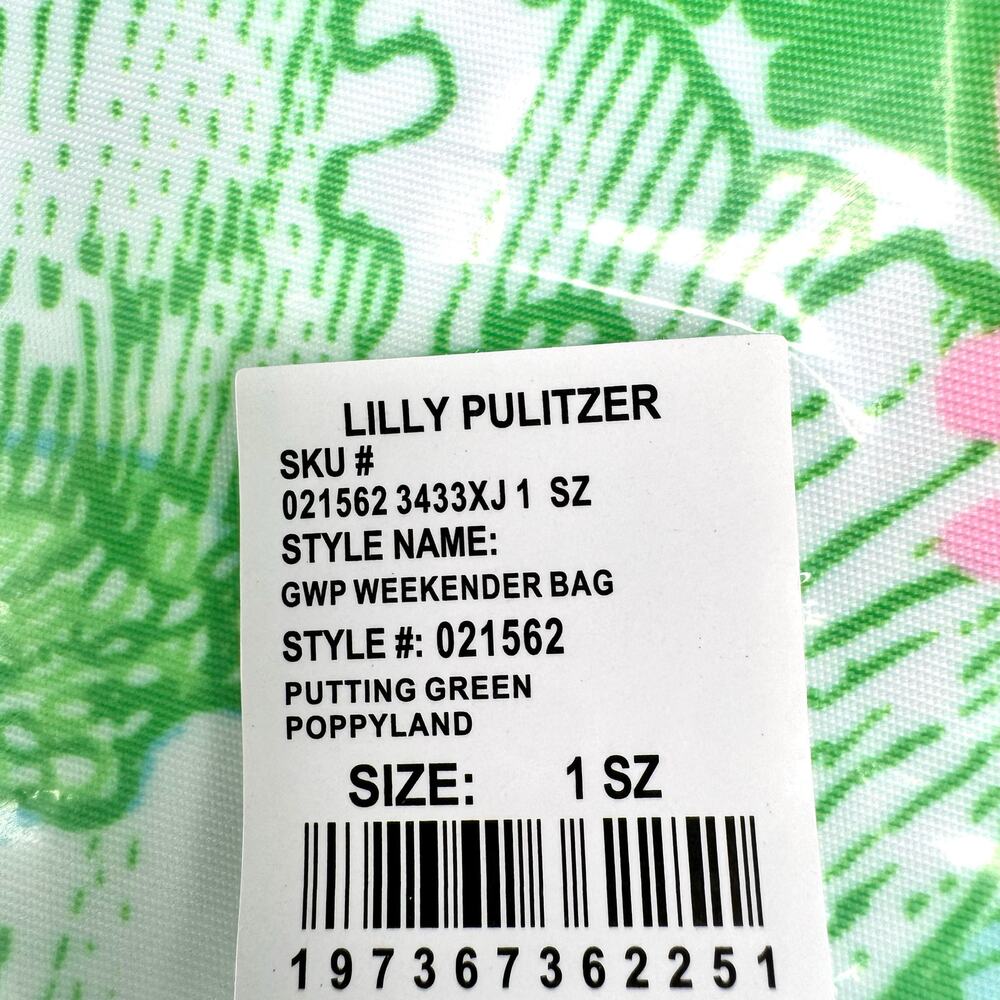 Lilly Pulitzer Weekender Bag Putting Green Poppyland Large Duffle Bag GWP NWT - Picture 7 of 7